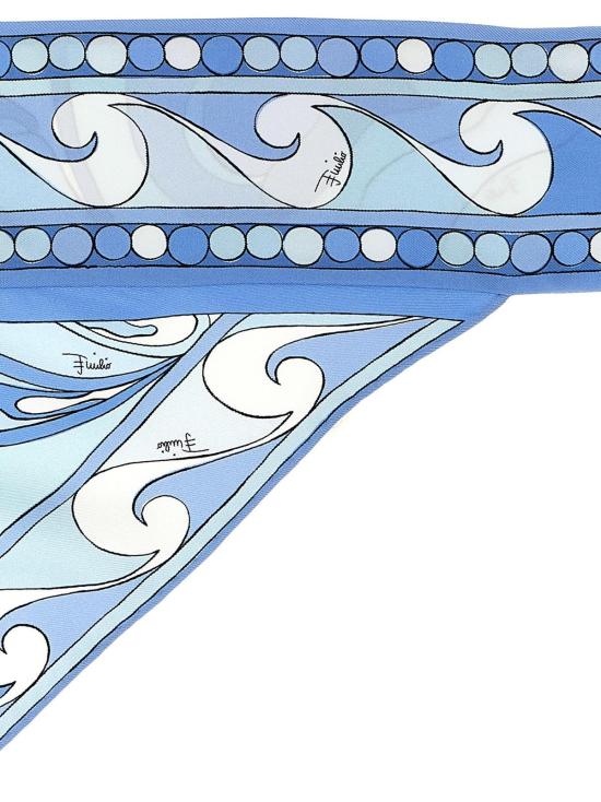  푸찌 머플러/스카프 푸치 반도 트라이앵글 스카프 라이트 블루 - PUCCI