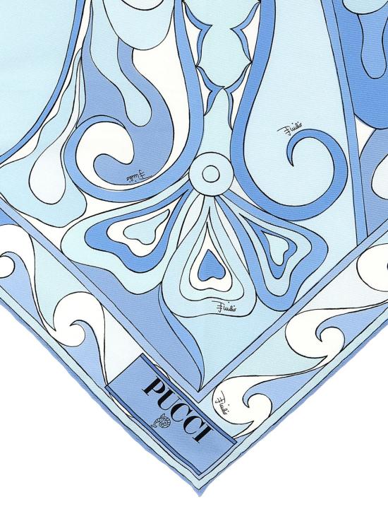  푸찌 머플러/스카프 푸치 반도 트라이앵글 스카프 라이트 블루 - PUCCI