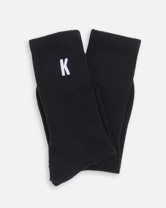  크로스트 양말 테리 립  2개입 블랙 - KROST