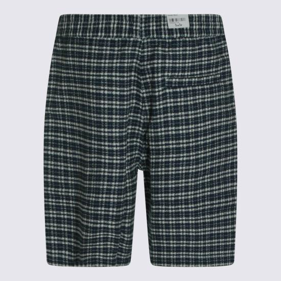  칼하트 숏팬츠 카하트 멀티컬러 그린 체크 코튼 반바지 - CARHARTT