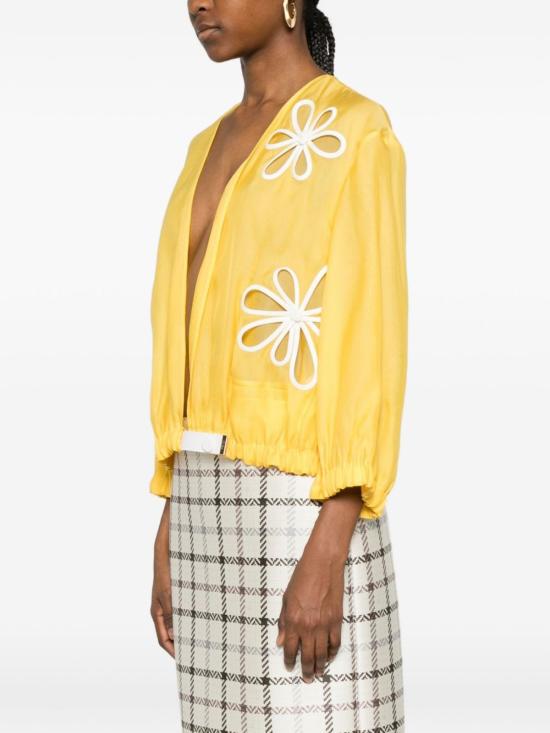  펜디 자켓 자수 블루종 재킷 옐로우 - FENDI
