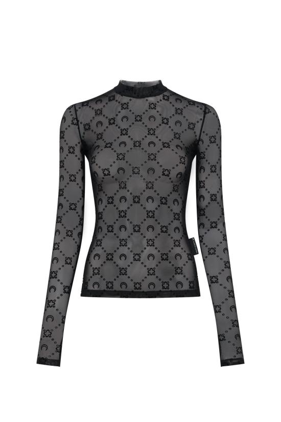 26SS 마린세르 긴팔 티셔츠 MRSW261PRTO027BK BK99 BLACK DOM