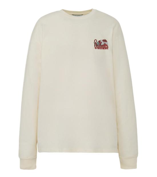 오니츠카타이거 긴팔 티셔츠 2183B609 700 OFF WHITE DOM