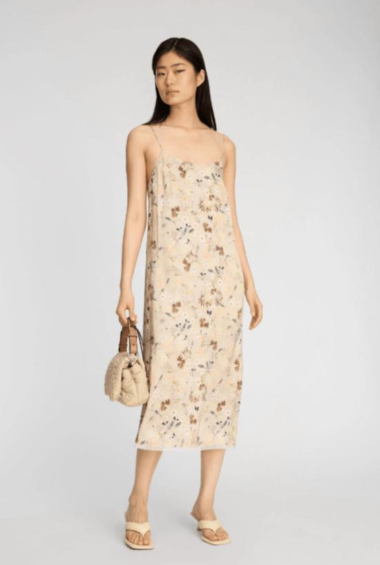  문테 롱 원피스 바리카 슬립 드레스 내추럴