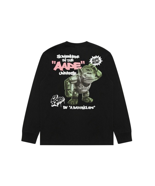 26SS 에이프 긴팔 티셔츠 AAPLTM1876XXQBKX DOM - AAPE