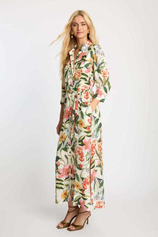  카바예로 롱 원피스 아주라 드레스 버터크림 플로럴 - CABALLERO