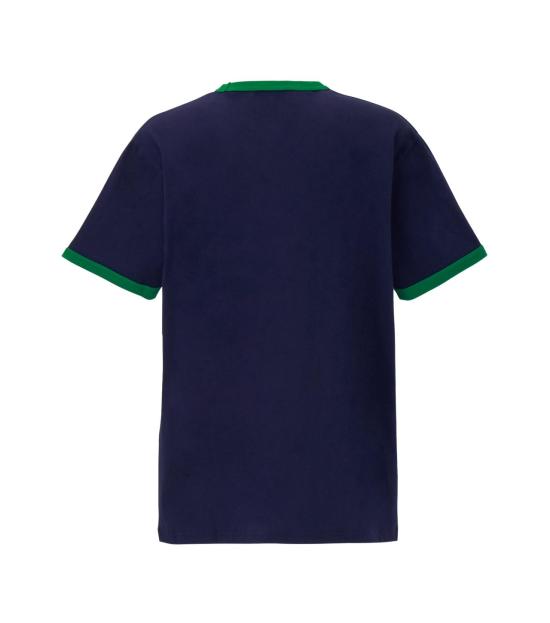  오니츠카타이거 링거 반팔 티셔츠 2183B199 401 NAVY GREEN DOM - ONITSUKA TIGER