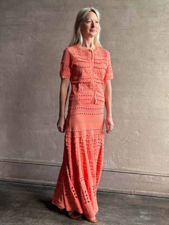  울라 존슨 가디건 아브리아나 아일렛 니트