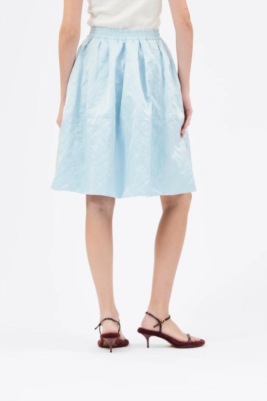  오디 미디 스커트 버블 크링클 새틴  셀 - ODEEH