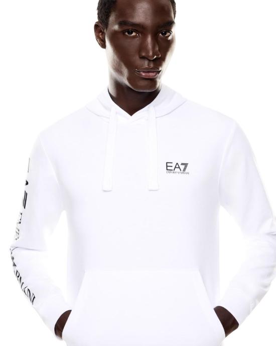26SS 엠포리오 아르마니 후드 티셔츠 7M000569 M0003 BIANCO WHITE - EMPORIO ARMANI