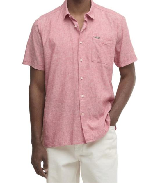 26SS 바버 반팔 셔츠 MSH5093 MSHRE51 RED - BARBOUR