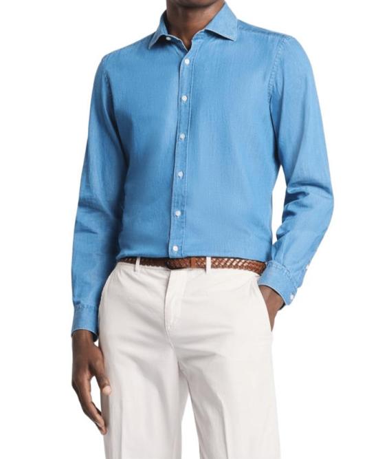 26SS 페이 데님 셔츠 NCMA152115 LMJPU200 BLUE - FAY