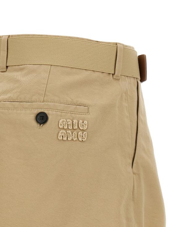 26SS 미우미우 숏 스커트 MG2637SOOO19EKF0006 Beige - MIU MIU