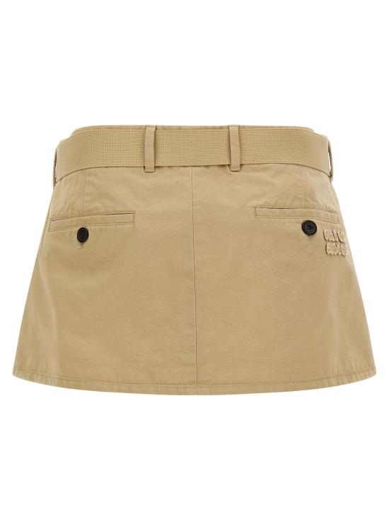 26SS 미우미우 숏 스커트 MG2637SOOO19EKF0006 Beige - MIU MIU