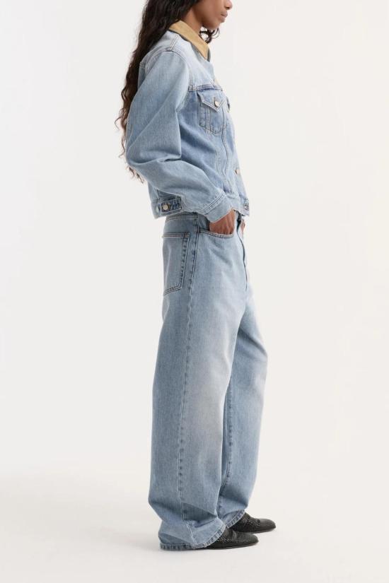  로에 데님 자켓 로헤 스웨이드 칼라 데님 재킷 클래식 블루 - ROHE