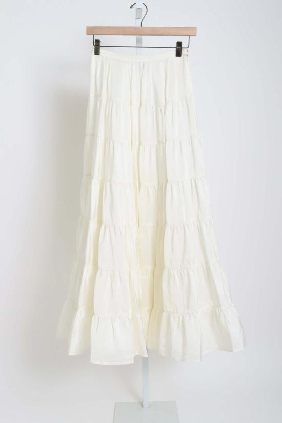  포르테포르테 스커트 포르테 포르테 마이  하보타이 실크 플라운스