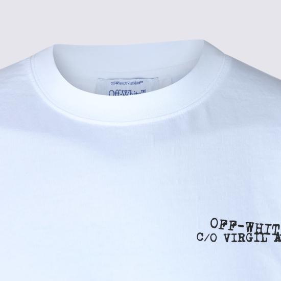  오프화이트 반팔 티셔츠 코튼 크로스 티셔츠 화이트 - OFF WHITE