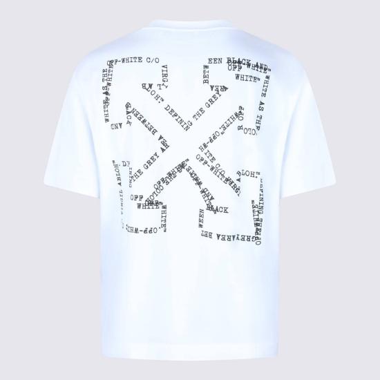  오프화이트 반팔 티셔츠 코튼 크로스 티셔츠 화이트 - OFF WHITE