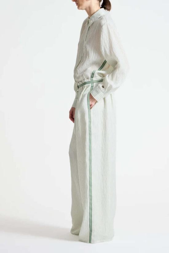  세인트 아트 셔츠 생트 아트 라네트 핀스트라이프 - SAINT ART