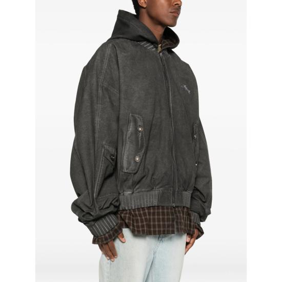 26SS 매드프렌지 후드 티셔츠 OVERSIZED HOODED BOM GREY BROWN - MADFRENZY