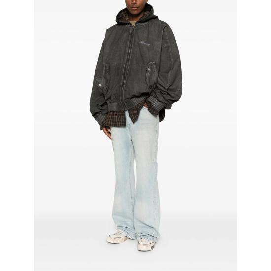 26SS 매드프렌지 후드 티셔츠 OVERSIZED HOODED BOM GREY BROWN - MADFRENZY