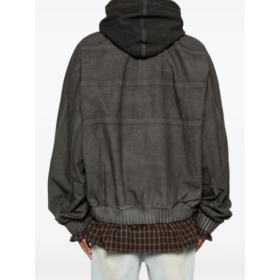 26SS 매드프렌지 후드 티셔츠 OVERSIZED HOODED BOM GREY BROWN - MADFRENZY