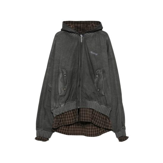26SS 매드프렌지 후드 티셔츠 OVERSIZED HOODED BOM GREY BROWN