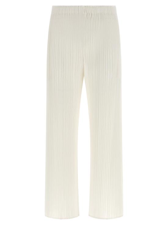 26SS 플리츠플리즈 스트레이트 팬츠 PP66JF12501 White