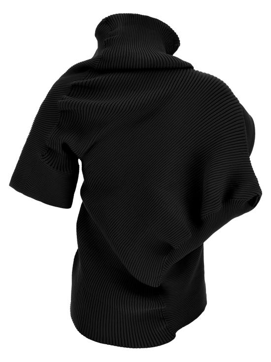 26SS 이세이 미야케 반팔 티셔츠 IM66KN75415 Black - ISSEY MIYAKE