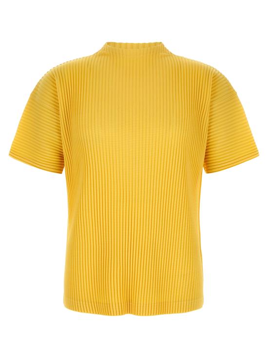 26SS 옴므 플리세 이세이 미야케 반팔 티셔츠 HP66JK03354 Yellow