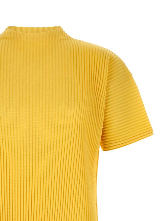 26SS 옴므 플리세 이세이 미야케 반팔 티셔츠 HP66JK03354 Yellow - HOMME PLISSE' ISSEY MIYAKE
