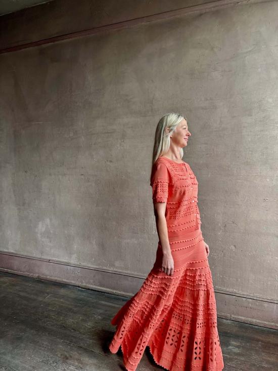  울라 존슨 롱 스커트 Ulla Johnson Annisa 아일렛  코럴 피오니