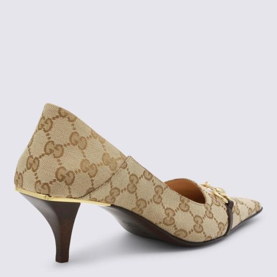  구찌 힐/펌프스 베이지 펌프스 샌드 GG - GUCCI