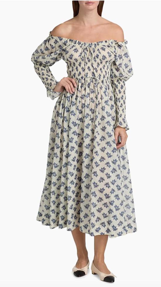  도엔 롱 원피스 Dôen Kaira 드레스 크림 석류꽃