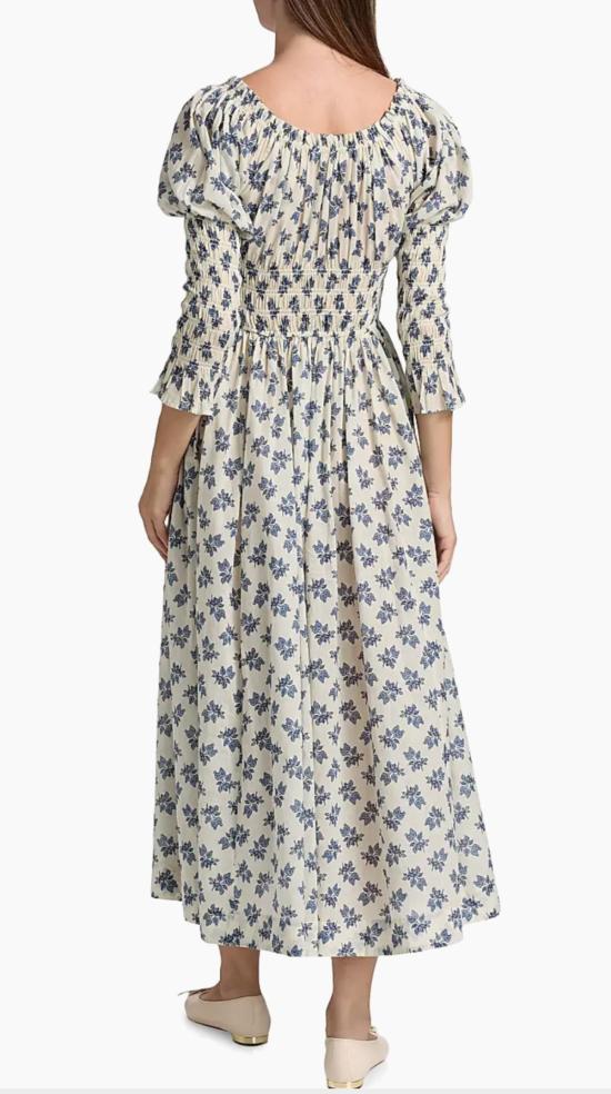  도엔 롱 원피스 Dôen Kaira 드레스 크림 석류꽃 - DOEN