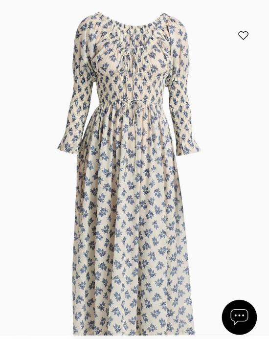  도엔 롱 원피스 Dôen Kaira 드레스 크림 석류꽃 - DOEN