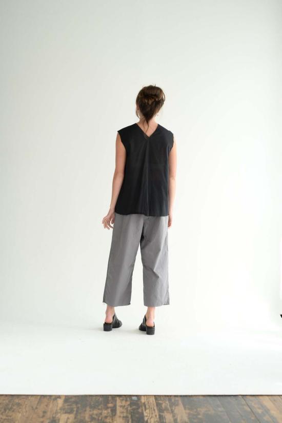  SCHA 블라우스 샤 슬리브리스 오르간자 탑 - OTHER BRANDS