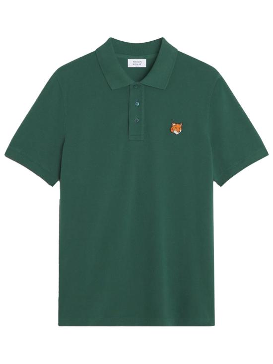 26SS 메종키츠네 폭스 헤드 레귤러 폴로 티셔츠 PM00209KP0002 P399 BOTTLLE GREEN