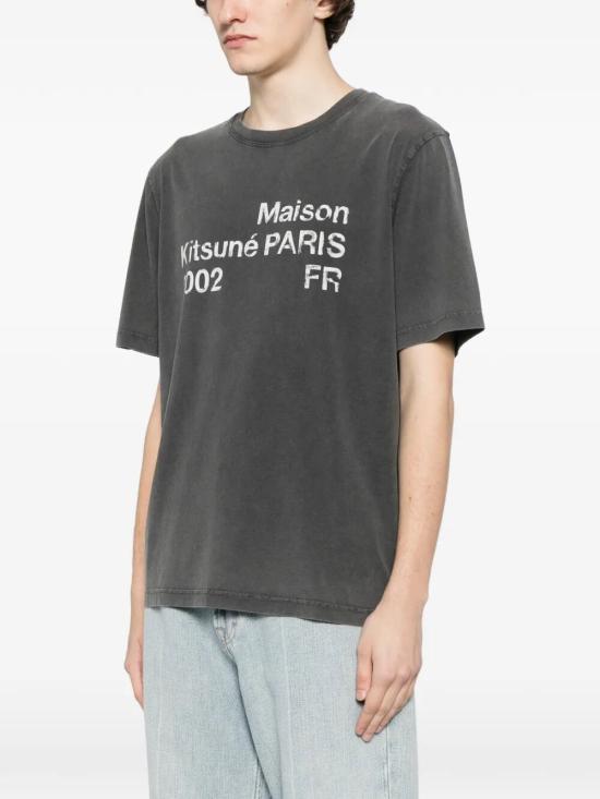 26SS 메종키츠네 반팔 티셔츠 PM00124KJ7036 0519 BLACK FADED - MAISON KITSUNE