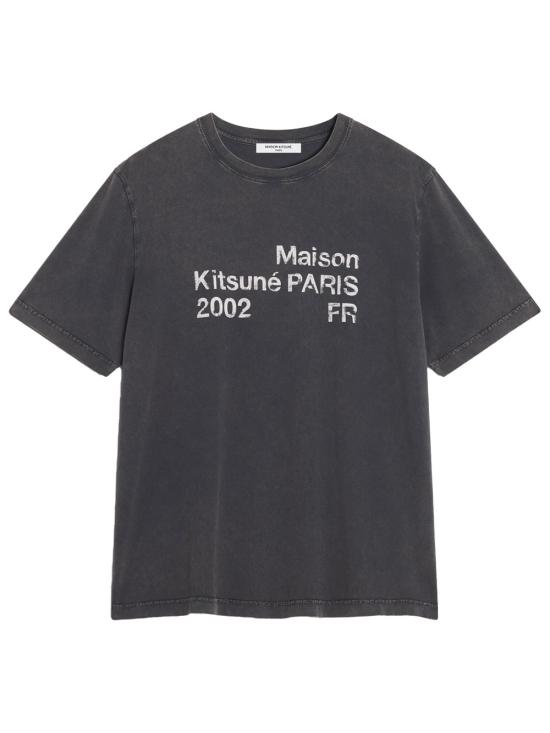 26SS 메종키츠네 반팔 티셔츠 PM00124KJ7036 0519 BLACK FADED