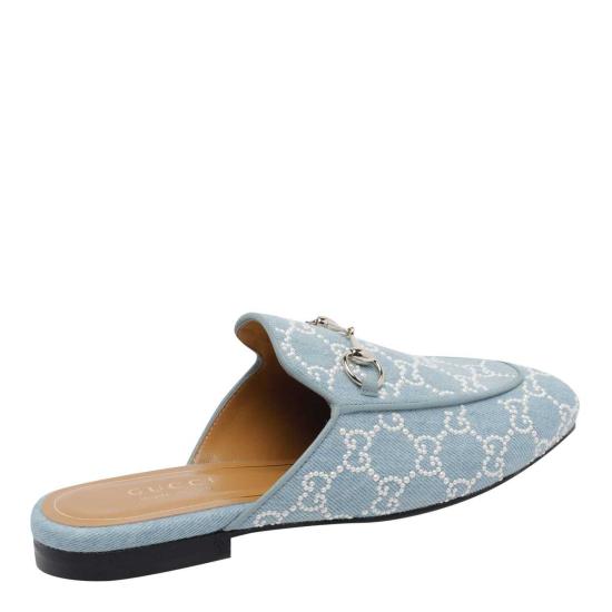  구찌 뮬/슬리퍼 프린스타운 슬리퍼 라이트 블루 - GUCCI