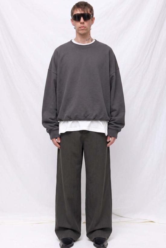  어셈블리 뉴욕 스웨터 어셈블리 섀도우 크롭 크루넥 스웨트셔츠