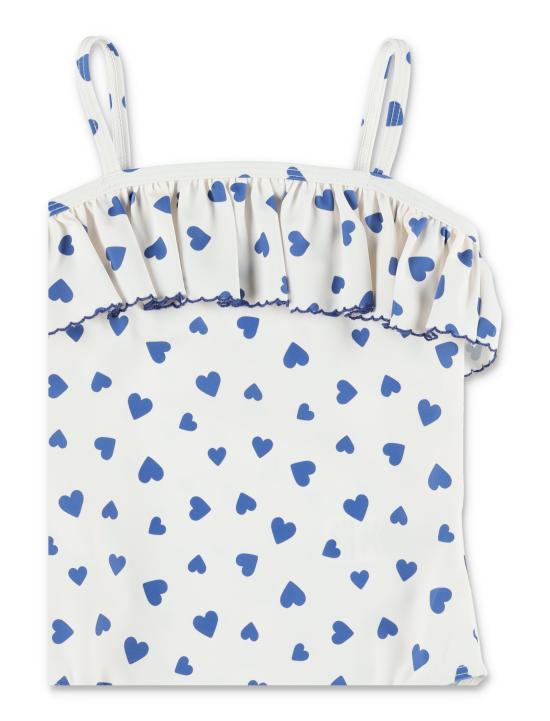 26SS [키즈] 쁘띠바또 원피스 수영복 A0FJ6 01 WHITE BLUE PRINT - PETIT BATEAU