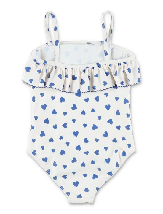 26SS [키즈] 쁘띠바또 원피스 수영복 A0FJ6 01 WHITE BLUE PRINT - PETIT BATEAU