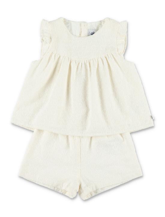 26SS [키즈] 쁘띠바또 캐주얼 세트 A0FAE 03 Bianco