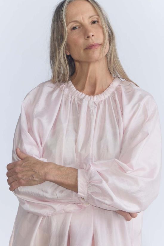  부논 롱 원피스 리본 개더 드레스 - BUNON