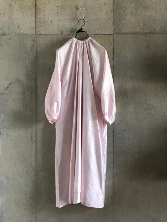  부논 롱 원피스 리본 개더 드레스 - BUNON