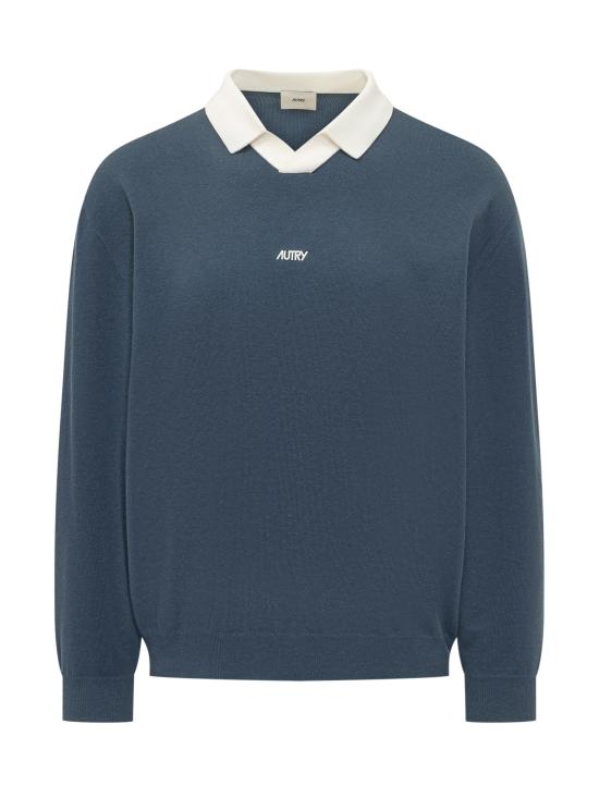 26SS 오트리 폴로 티셔츠 POPX 024B COTTON BLUE