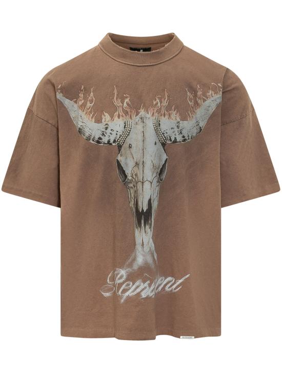 26SS 리프레젠트 반팔 티셔츠 MLM100592 16 DUSTY BROWN