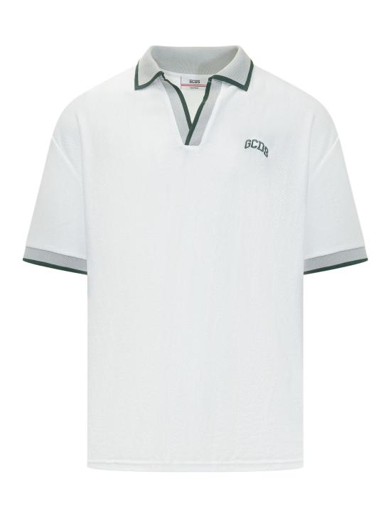 26SS 지씨디에스 폴로 티셔츠 C1MEQD112J024 100G OPTIC WHITE GREEN